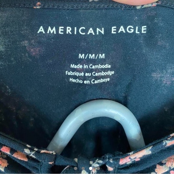 American Eagle Dark Floral Bodysuit - M - Picture 3 of 4